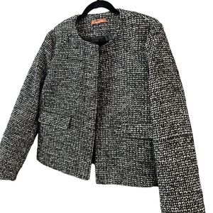 Joe Fresh Cropped Salt & Pepper Tweed Jacket